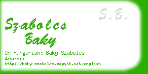 szabolcs baky business card